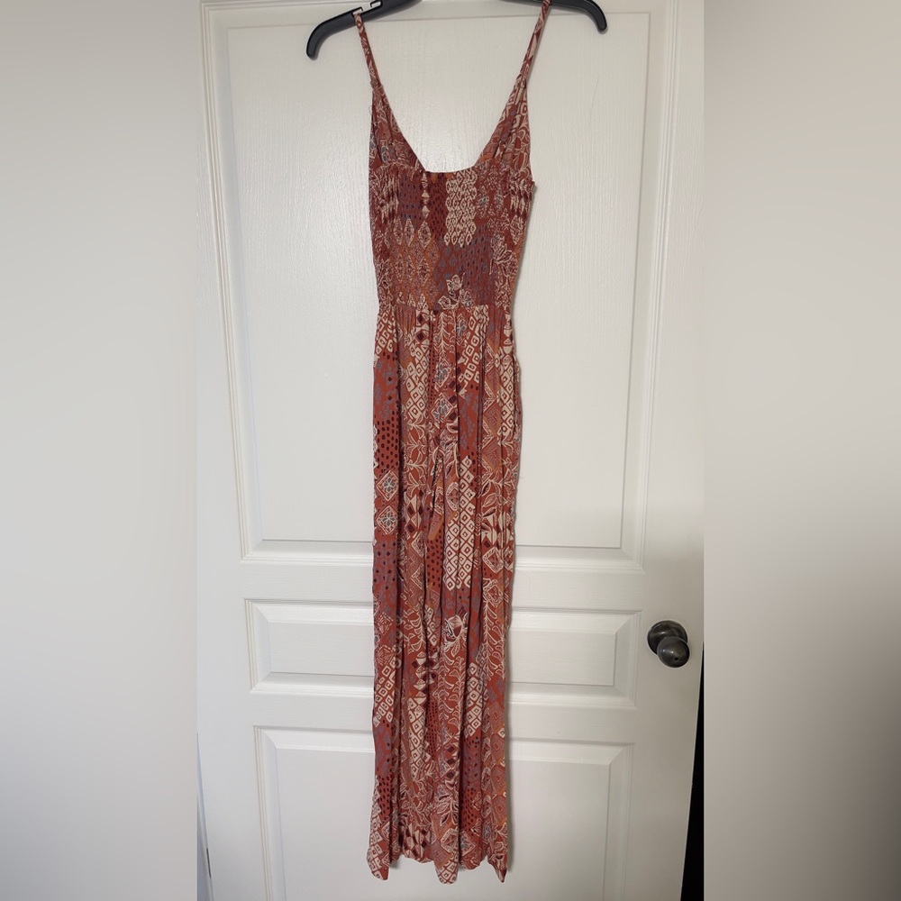 Angie Coral Geometric Jumpsuit - Picture 3 of 6